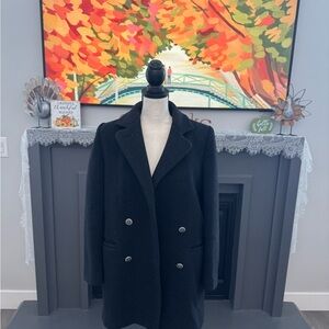 JG Hook 100% Pure Wool Double-Breasted Coat Size 6 Made in USA